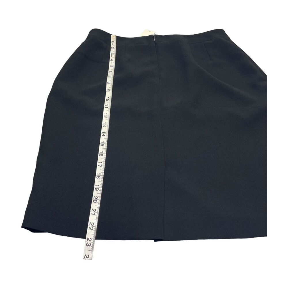 John Meyer A-Line Skirt Women's 14 Black 100% Polyester Lined Back Zip Classic - Picture 7 of 7